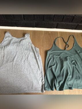 Old Navy Tank & Tie-Back Cami - Gray & Sage Green
